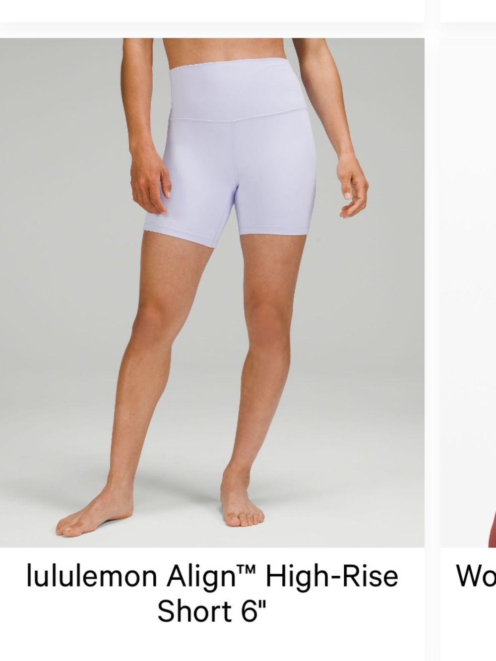 lululemon Align High-Rise Short 6" - pastel  blue